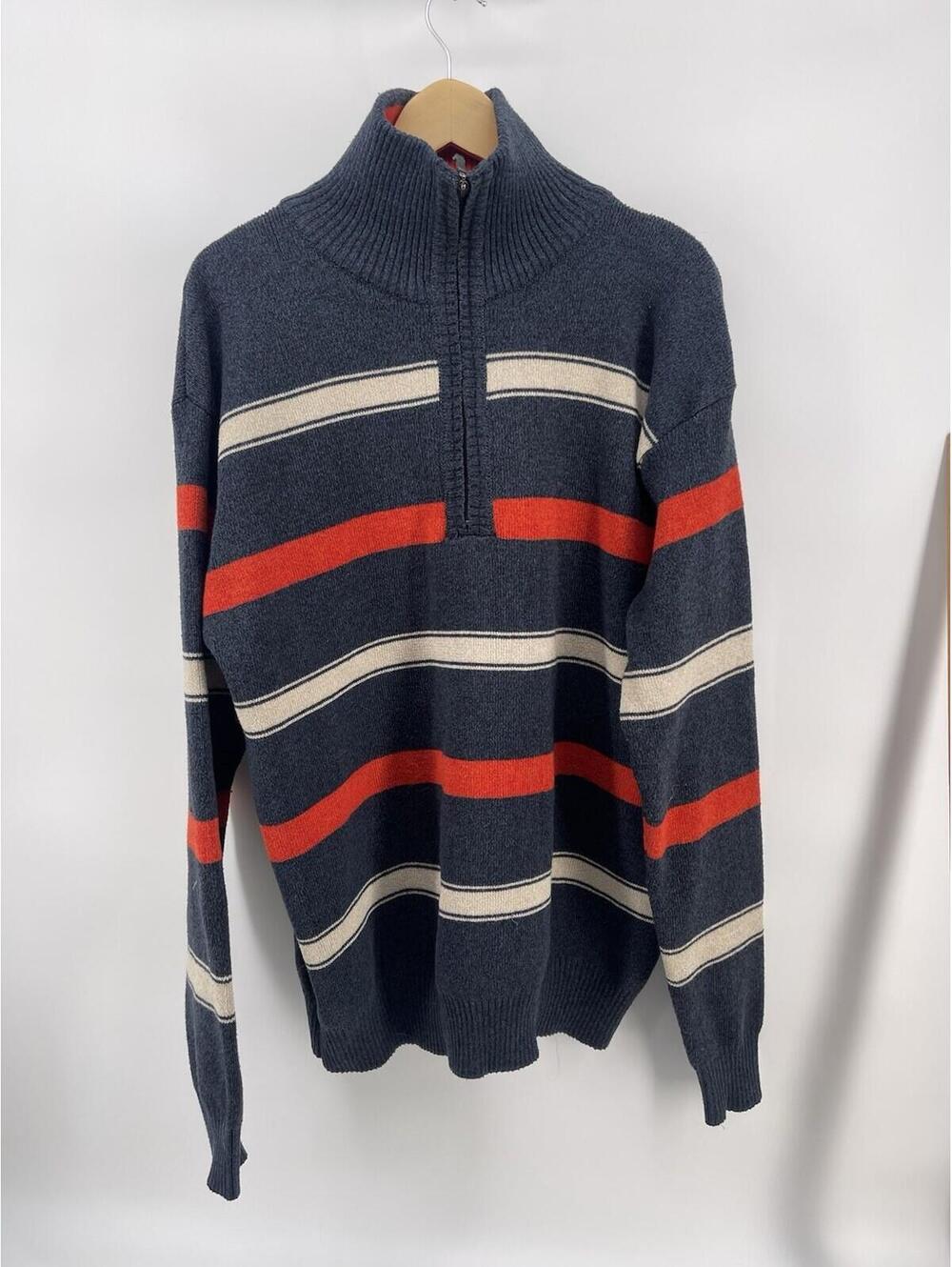 Pronti By Phiti Knit Sweater Mens Size 4XL  1/4 Zip Pullover
